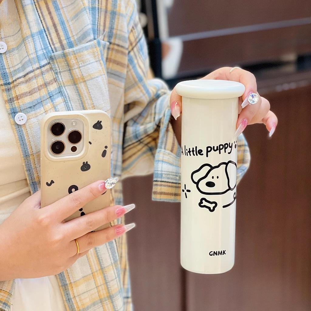 New Mushroom Thermos Cup Compact Line Accompanying Cup High Appearance Level Stainless Steel Water Cup Girls Portable Cup