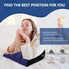 Inflatable PVC Flocking Pillow Wedge Love Pillow Triangle Foldable Master Cushion Labor-saving Sitting Camping Pillow Furniture