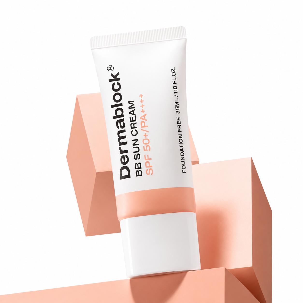 Derma Block BB Sunscreen 35ml Korean BB Sun Cream UV Protection Natural Coverage Makeup Base
