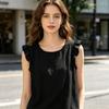 Women Tops Loose Fit Ruffle Sleeve Vest