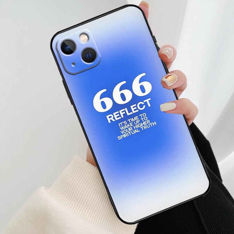 Angel Numbers Phone Case For iPhone 11 12 13 14 15 16 Pro XS Max Mini Cover For iPhone X XR Plus Back Case