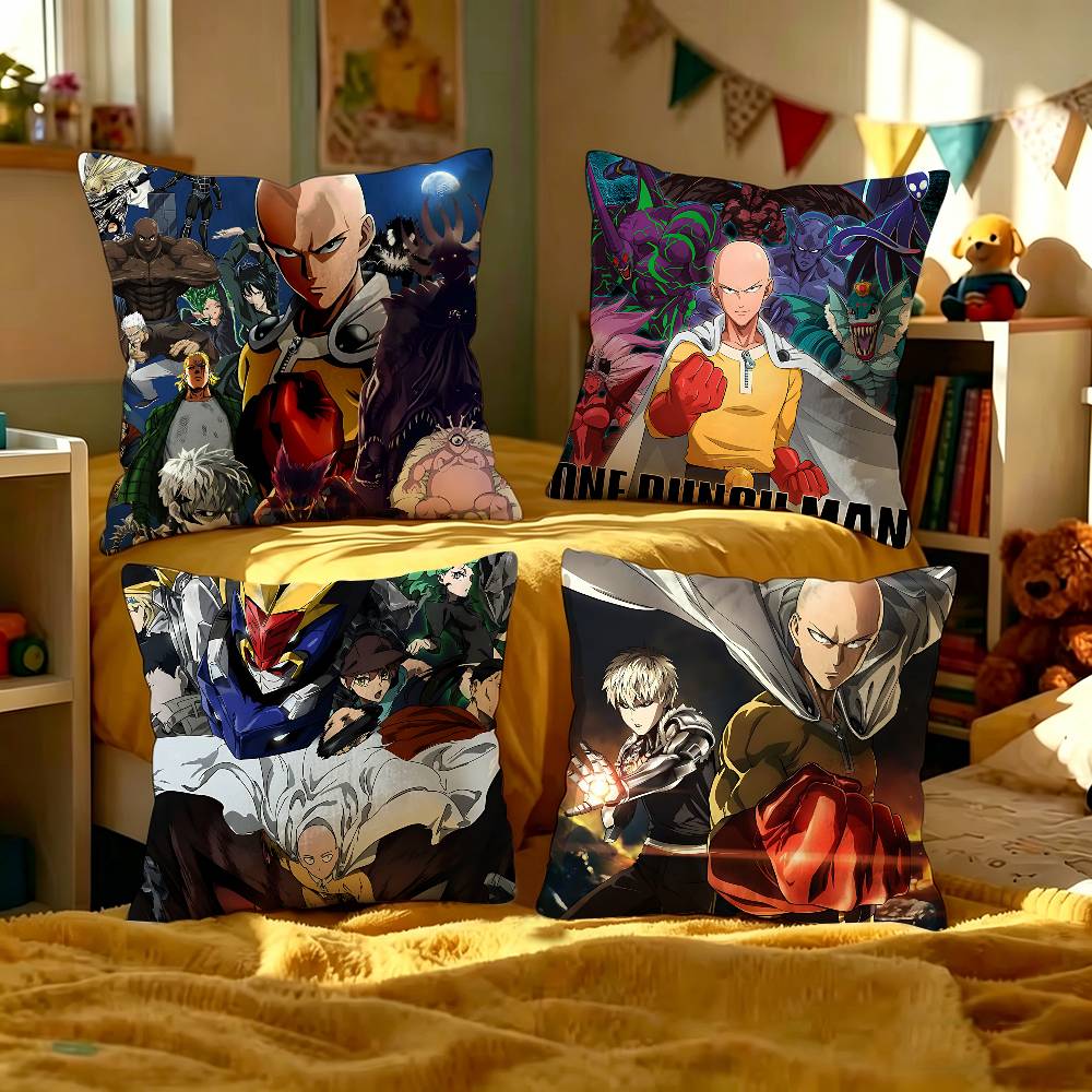 Superhero Anime O-One P-Punch Man Cushion Cover Decorative Pillow Sofa Home Decor Case Pillow Cases