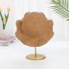 Children's wavy straw hat with windbreak rope Embryo big brim sun hat Women's summer sun protection sun hat