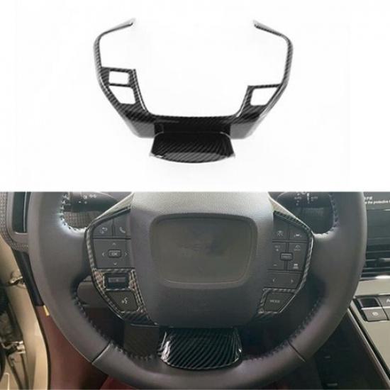 For Toyota bZ4X 2022 2023 2024 Carbon Fiber Car Steering Wheel Decor Cover Trim