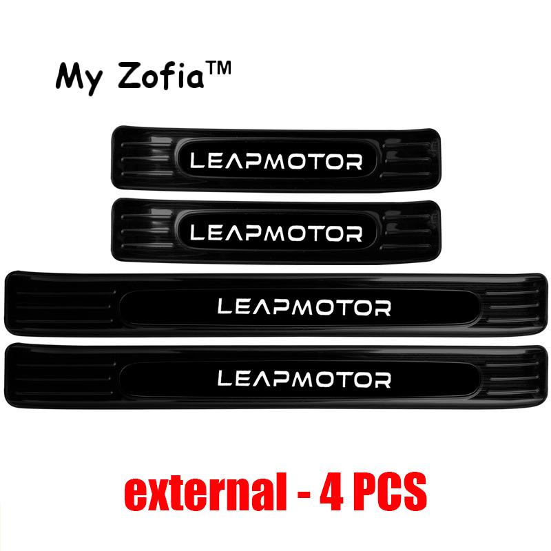 For Leapmotor T03 2024 2025 2026 Car Stainless Steel Threshold Welcome Sticker Door Sill Panel Scuff Plate Kick Step Trim Cover