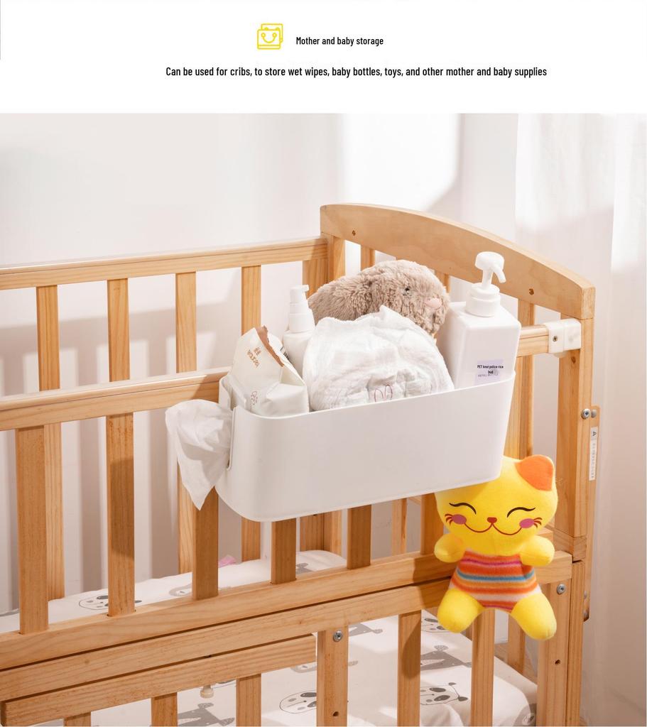 Bedside Hanging Shelf: Punch-Free Dorm Bunk, Student Organizer, Baby Diaper & Wipes Storage