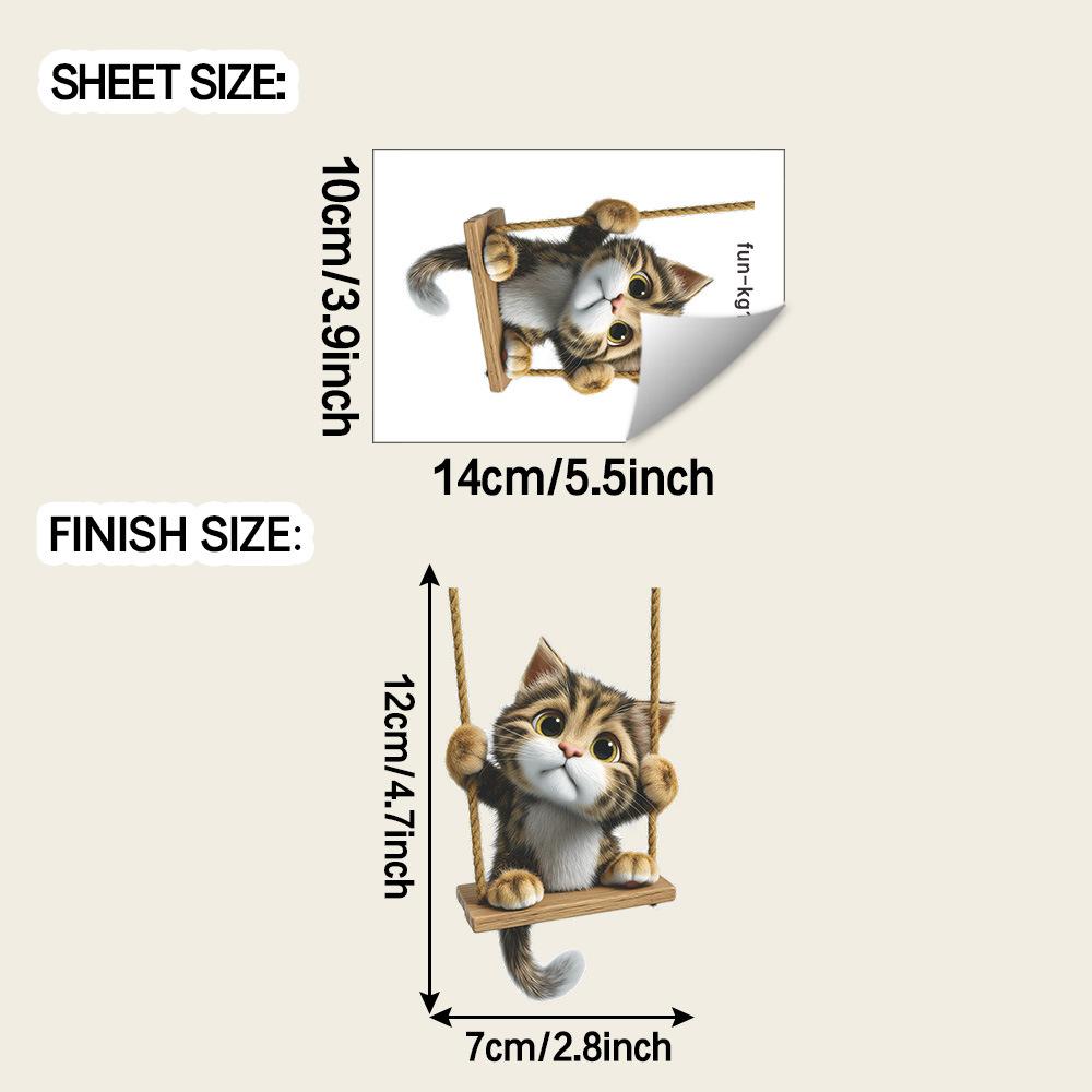 

Мультяшный качающийся кот Наклейки для украшения и благоустройства выключателя в детской комнате, спальне