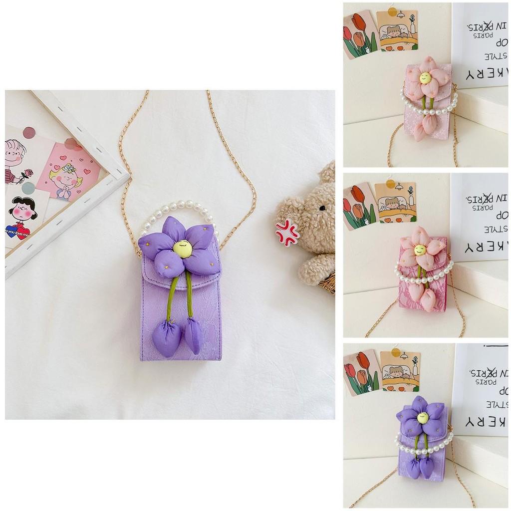 Small Bag Flower Autumn And Winter Small Fresh Crossbody Bag Lace Shoulder Bow