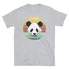 Retro Sunset Panda Bear Animal Lover Short Sleeve Unisex T Shirt