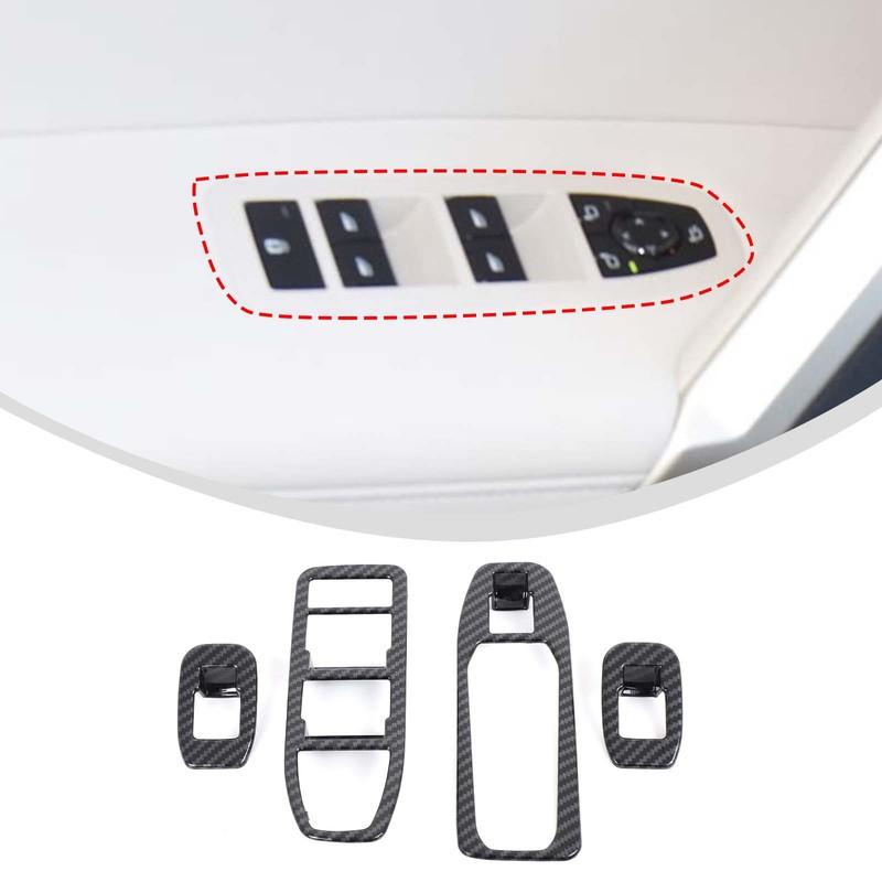 Suetlcoity For BMW IX i20 -2025 ABS Carbon Fiber Car Window Lift Switch Panel Cover Trim Interior Car Accessories