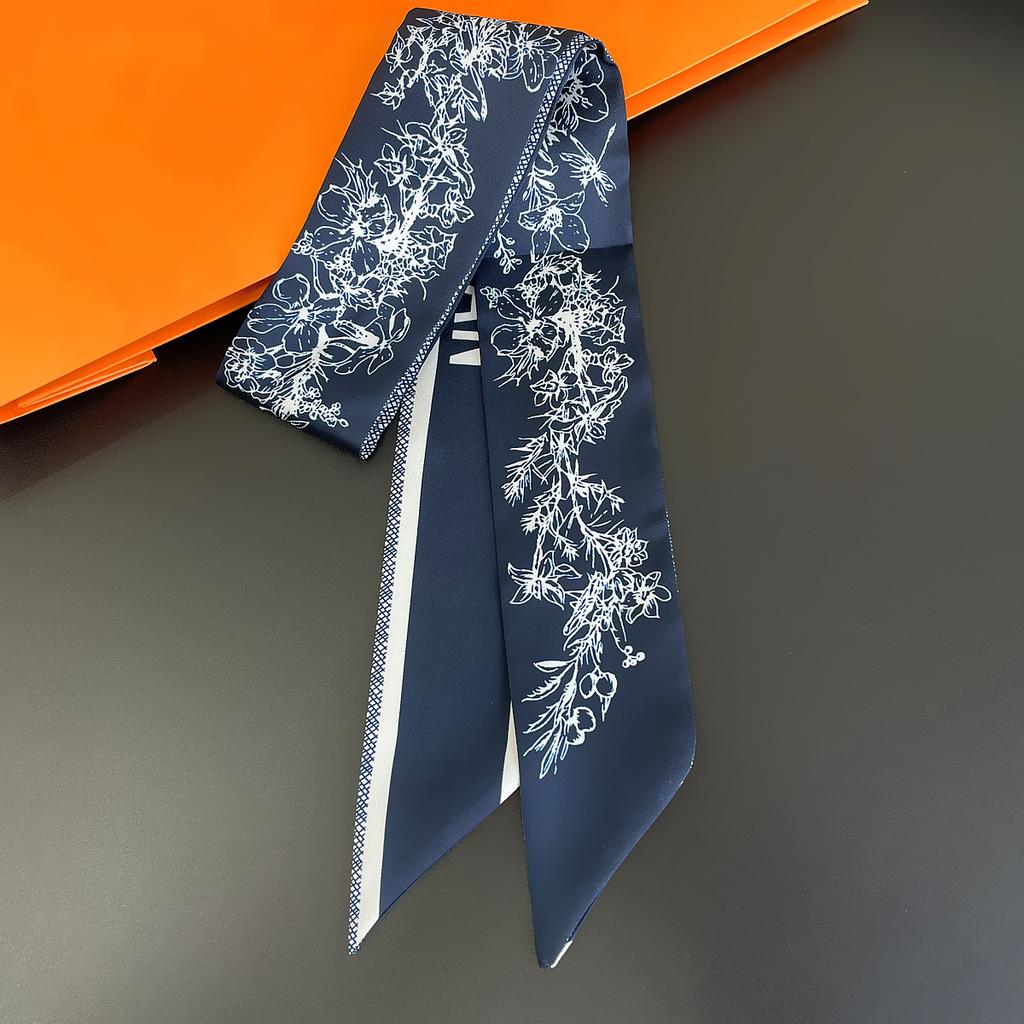 2023 New Design Tarot Scarf Women Luxury Brand Scarf Bag Hair Skinny Silk Scarves Fashion Foulard Neckerchief Headband For Lady