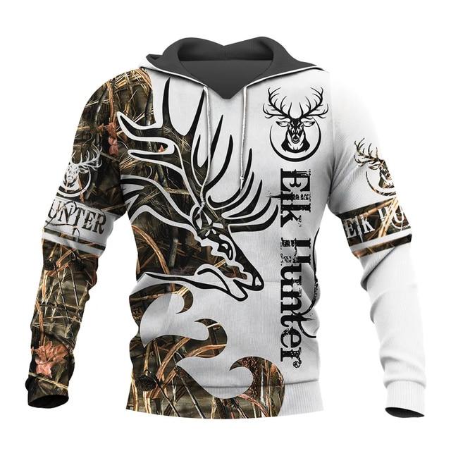Pánska mikina s kapucňou Boar Hunter Lov zvierat Camo Tattoo Pulover Harajuku Ležérne mikiny ELK Hunte Oversized oblečenie s 3D potlačou