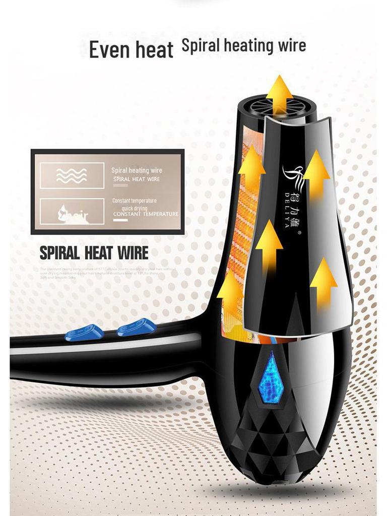 High-Power Hair Dryer for Home Use - Hot & Cold Wind, Quick Drying, Constant Temperature