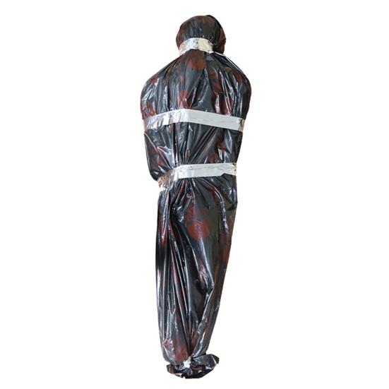 60 Inch Hanging Corpse Dead Victim Props Scary Fake Corpse In Bag Inflatable Hanging Dead Body for Halloween Indoor Outdoor Haunted House Decor