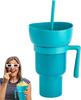 Popcorn Beverage Cup Snack Cup Straw Cup with Handle Water Bottles with Straw Coffee Cup Mug Mugs Coffee Cups