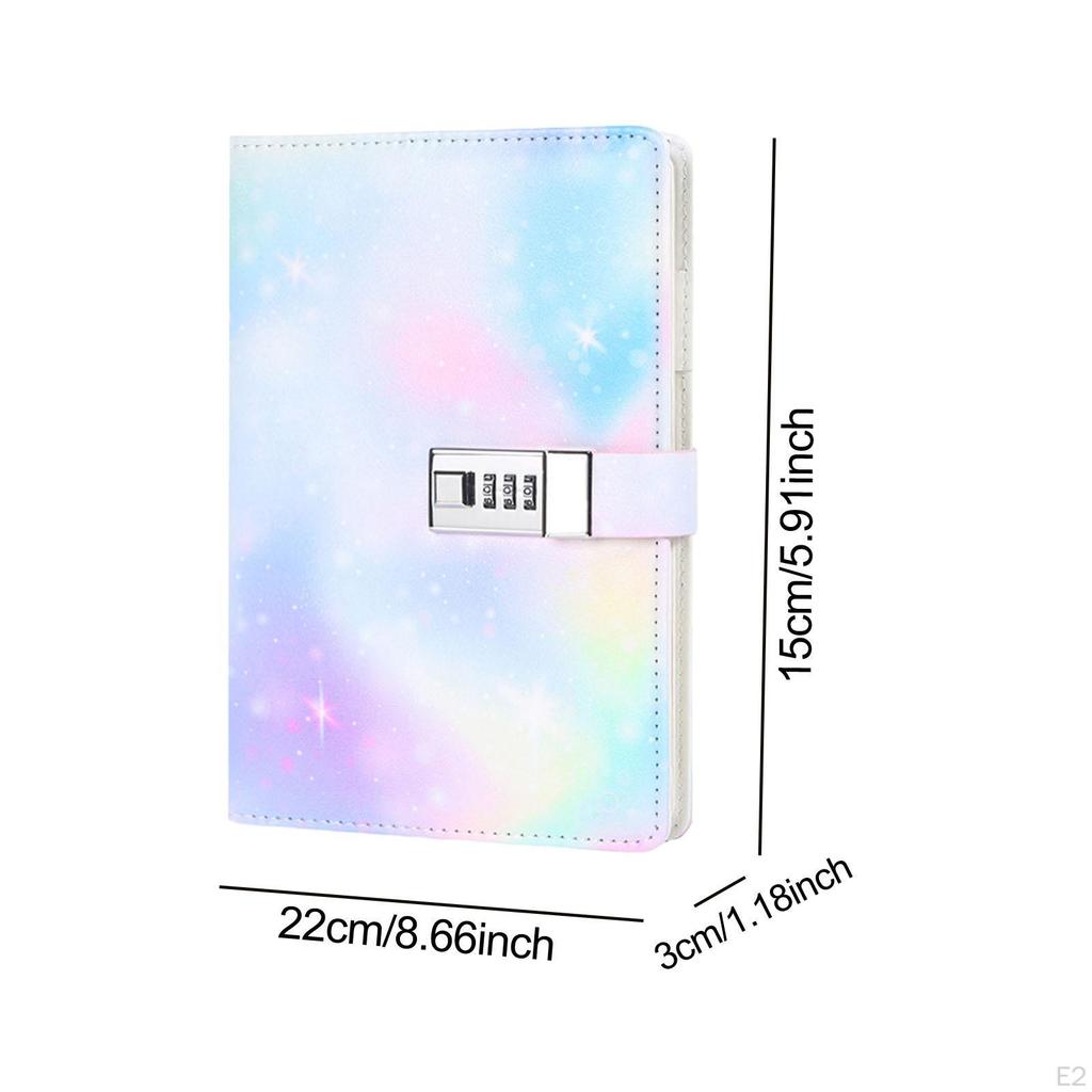 Diary with Lock Combination Journal Organizer ,Thick Travel Locked Locking