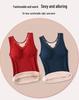 Women's Warm Autumn/Winter Fleece-Lined Elastic Vest with Chest Pads