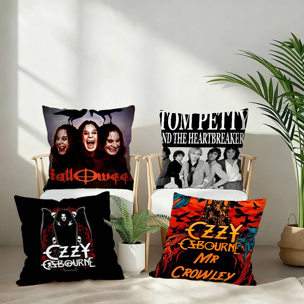 Singer-O-Ozzy Osbournes Pillow Case Plush Fabric Soft Pillowcase Double Sided Print Cushion Cover Household Gifts