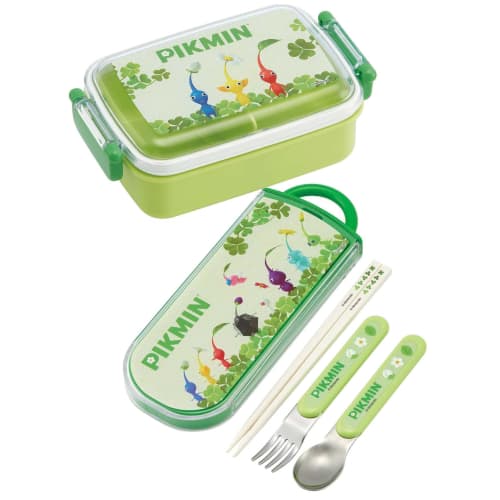 Skater Children's Lunch Box, 450ml, with a Soft Dome-Shaped Lid, Single Tier, Made In Japan, Pikmin Design, for Boys and Girls (RBF3ANAG-A)