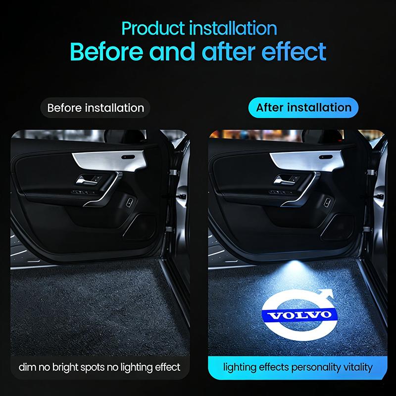 For Volvo S932PCS LED Car Door Logo Projector Welcome Ghost Shadow Light Accessories For Volvo S60 S80 S90 V60 V40 XC60 XC90 XC40 V90 S80