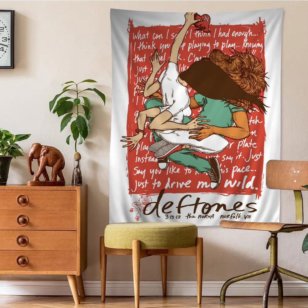 Hip Hop Singer Star Deftones Hanging Bohemian Tapestry Bohemian Wall Tapestries Mandala Kawaii Room Decor 74x94cm(29x37in)