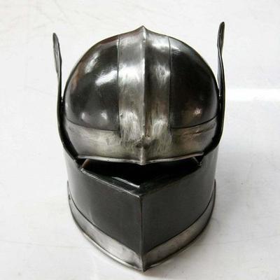 Capacete Sallet medieval de aço de calibre 18 enegrecido