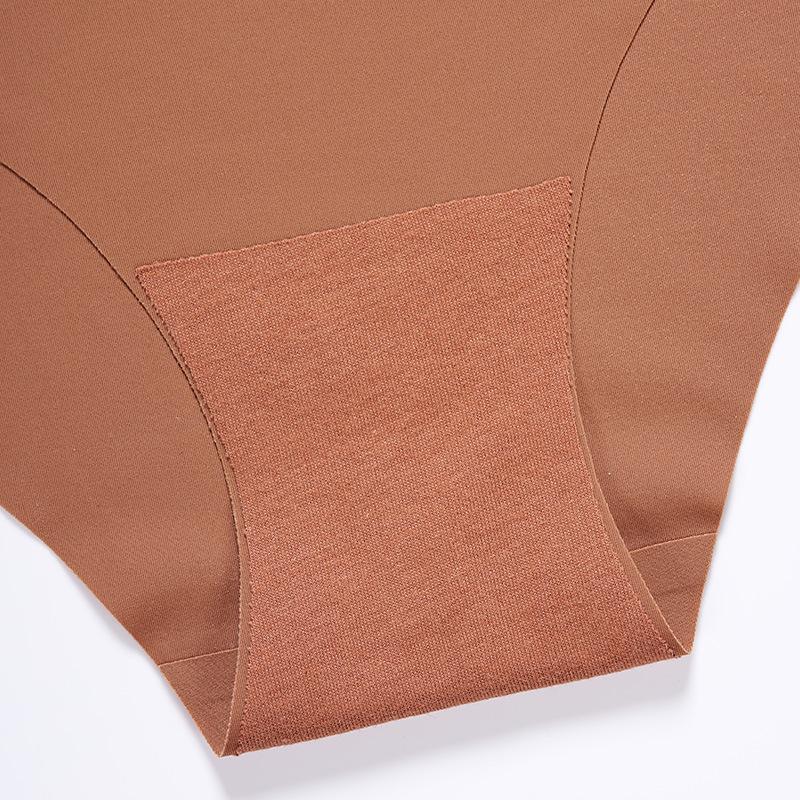Sexy fashion waist seamless underwear women's European and American large size one-piece ice silk pure cotton crotch breathable briefs