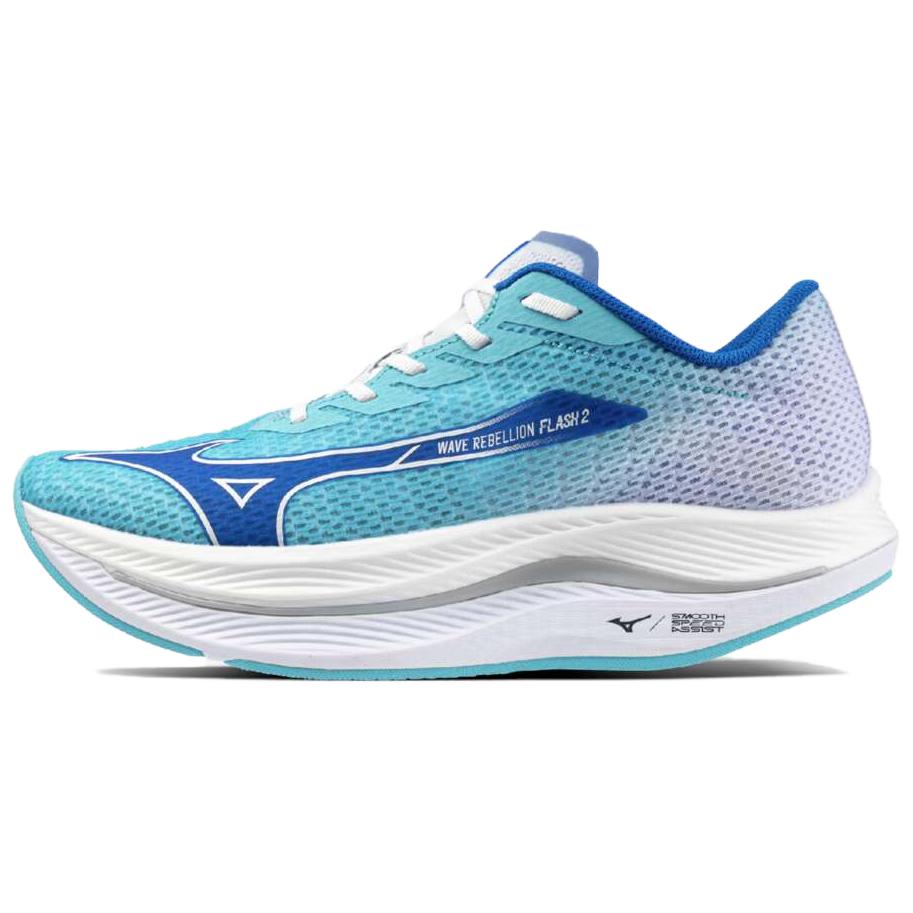 Mizuno Wave Rebellion Flash 2 Мужские Низкие Марафонные Беговые Кроссовки Синие J1GC243551 40.5