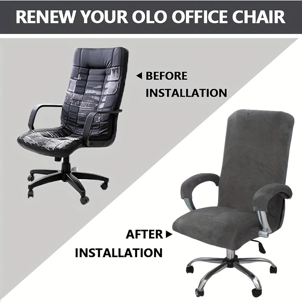 1PC XL Velvet Office Computer Desk Chair Covers Armchair Protector Elastic Cafe Cinema Armchair Case Removable Office Chair