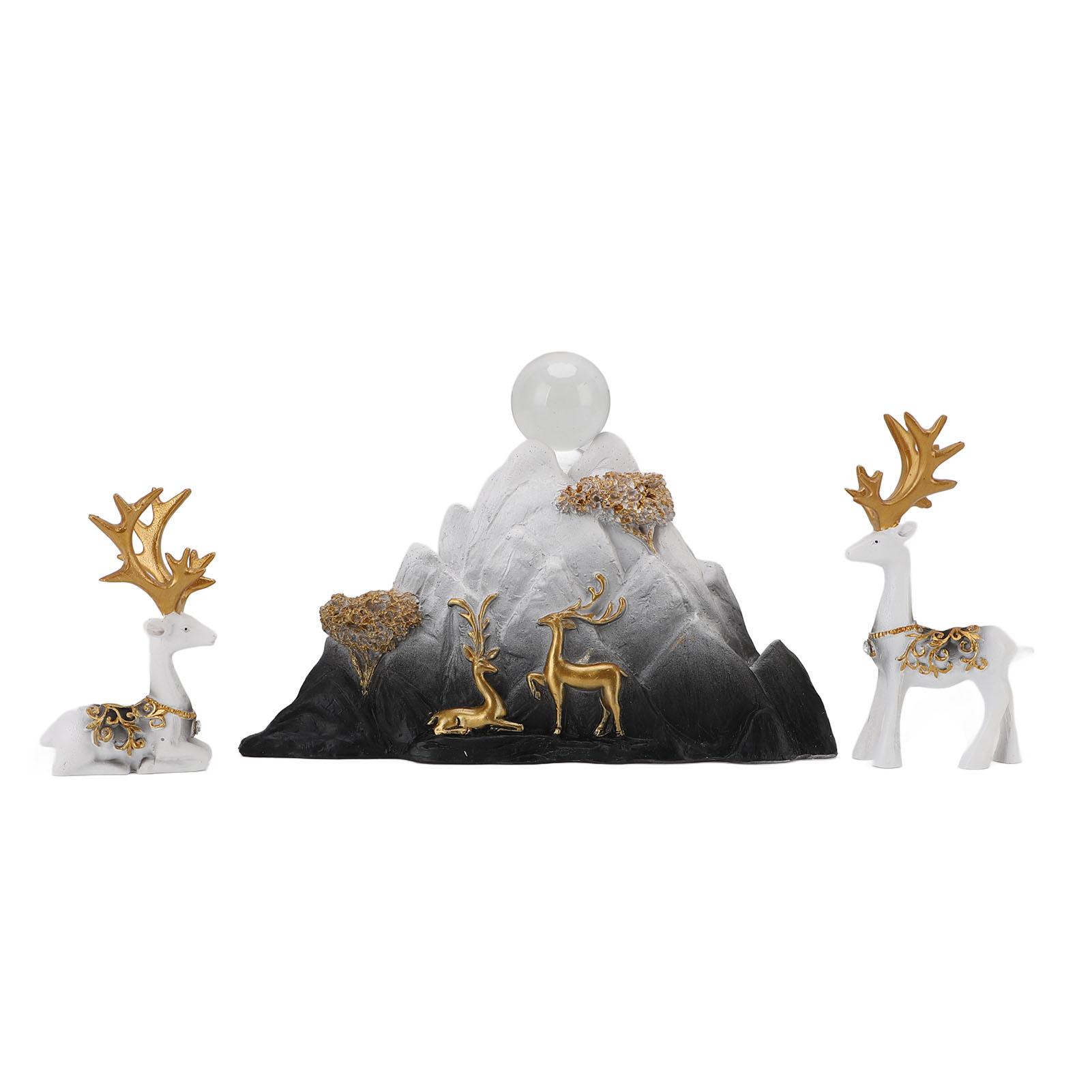 

Смола сидящие стоящие статуи оленей фигурки оленей украшения горная скала скульптура для чёрный