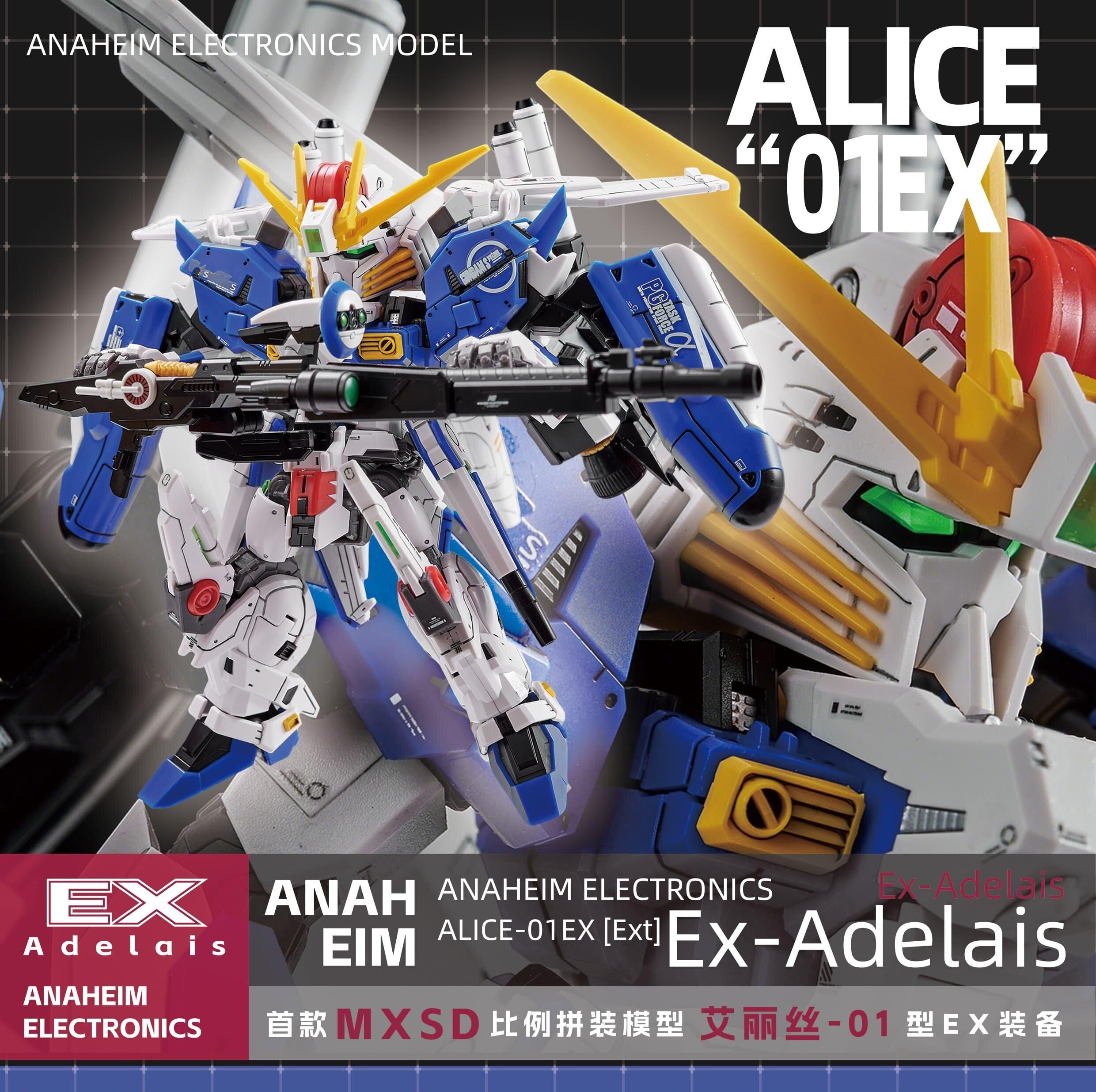 Vendre Mgsd Exs Alice-01 Ex Anaheim Kit de Modèle d'Assemblage de Mécha Figurine d'Action Avec Lumières Casse-Armure Jouets Puzzle Cadeau de Collection