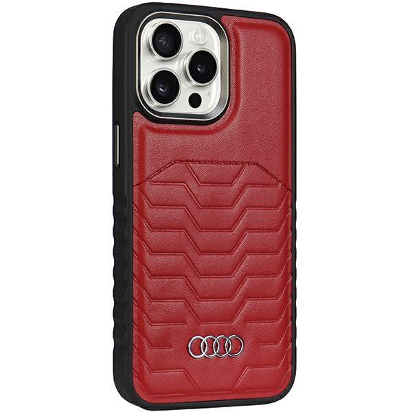 Audi Synthetic Leather Magsafe Iphone 14 Pro 6.1 Czerwony/Red Hardcase Au-Tpupcmip14P-Gt/D3-Rd