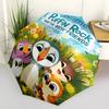 Custom Name Puffin Rock Theme Automatic Umbrella, Lightweight & Portable, 8 Rib, Perfect for Outdoor Travel, Birthdays, Christmas, Gifts.
