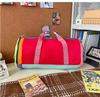 Dopamine Color Block Travel Bag - Unisex, Nylon, Foldable, Large Capacity, Handheld, Shoulder/Crossbody, Fitness Luggage