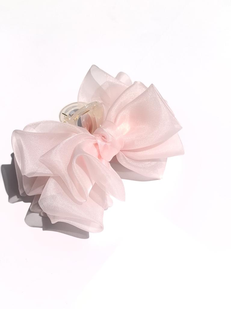 Große Schmetterlingsschleife Haarklammer Schickes Haaraccessoire für High-End-Stil Frühling/Sommer Organza Klammer Atemberaubende Haifischklammer