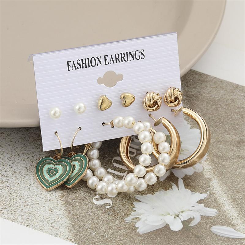 Vintage Butterfly Leopard Earring Set Star Moon For Women Girls Pearl Transparent Resin Earrings Elegant Wedding Party Jewellery