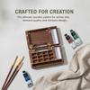 Compact Watercolor Palette Walnut Wood Pocket Palette Mixing Paint Tray  Sketch Painting