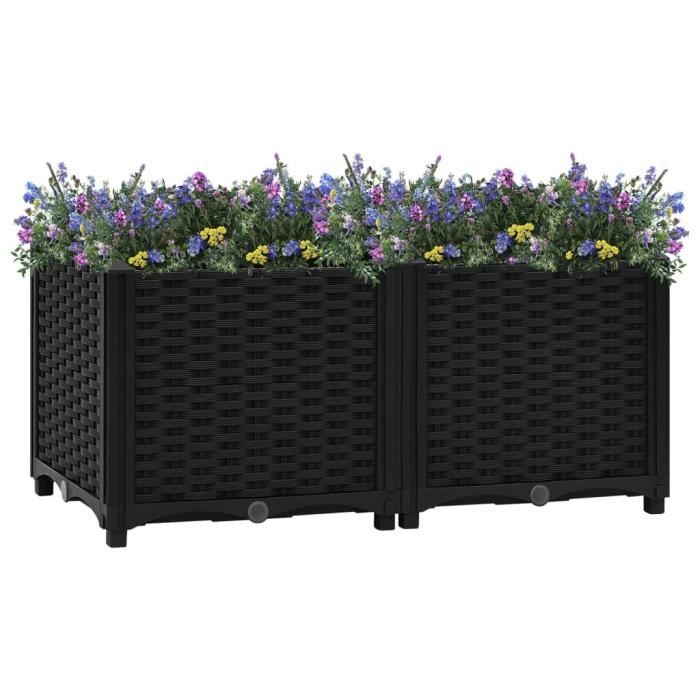 316531 vidaXL Lit surélevé 80x40x38 cm Polypropylène