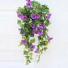 Vine Basket Hanging Home Decor Fake Morning Glory Artificial Plants Silk  Flower Artificial Flowers