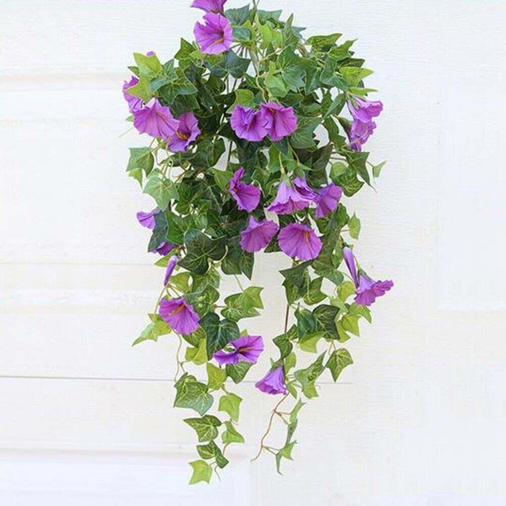 Vine Basket Hanging Home Decor Fake Morning Glory Artificial Plants Silk flower Artificial Flowers