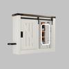 With Sliding Door 3-color Light Adjustment, Anti-fog LED Mirror Cabinet Farmhouse Bathroom Mirror Cabinet for Bathroom Bedroom