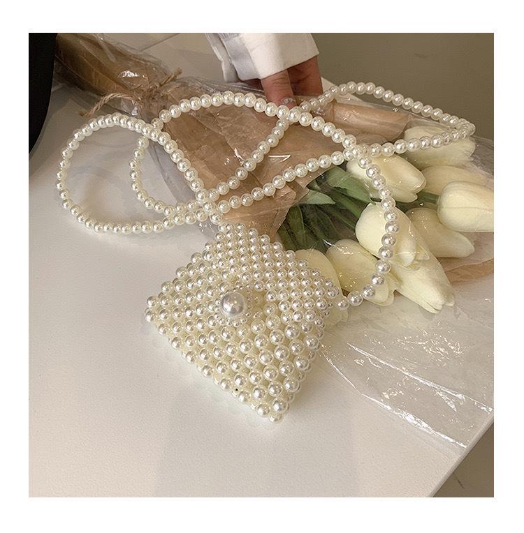 Mini Dumpling Pearl Beaded Crossbody Bag for Kids