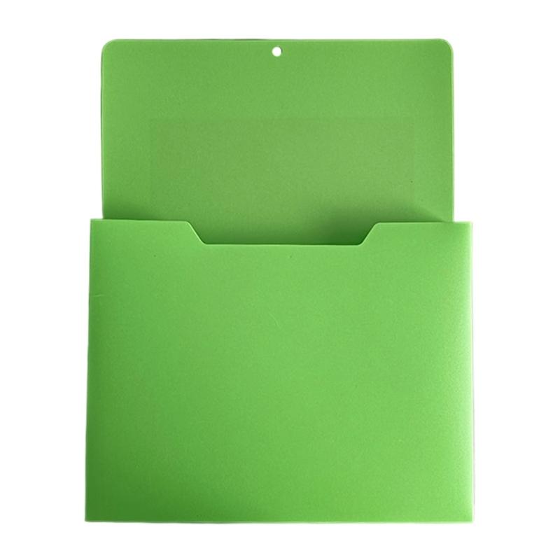 Magnetic Wall File Pocket for A4 Documents, Plastic File Paper Organiser Rack with Hanging Hole for Offices Desktop Metal Cabinet