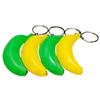 2Pcs Mini Banana Keychain Led Key Chain Flashlight Key Ring Night Light (Random Color)