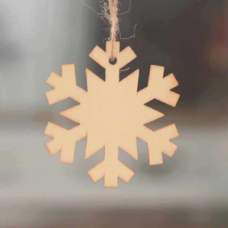 

Рождественские украшения Деревянные елочные украшения Подвесные товары для дома Упаковка из 10 штук snowflake