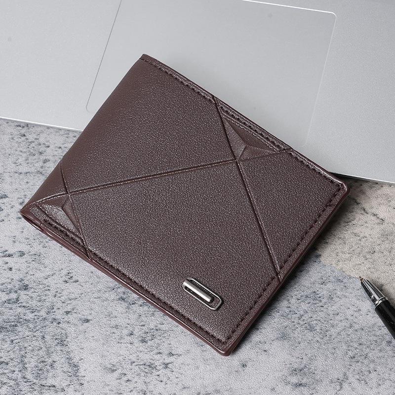 Men's Slim Trifold Wallet with Multiple Card Slots - Casual and Stylish