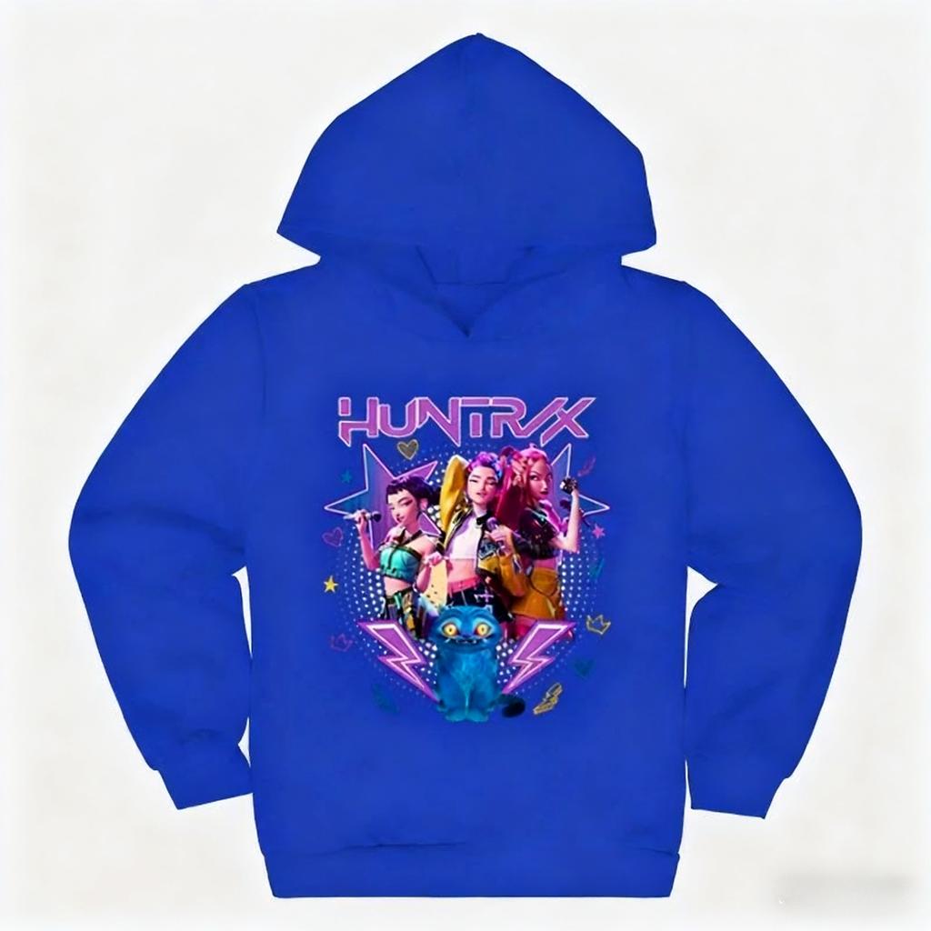 Kpop Lovec démonů Dětské oblečení Módní ležérní mikiny Filmový kreslený dětský dívčí mikiny s kapucí