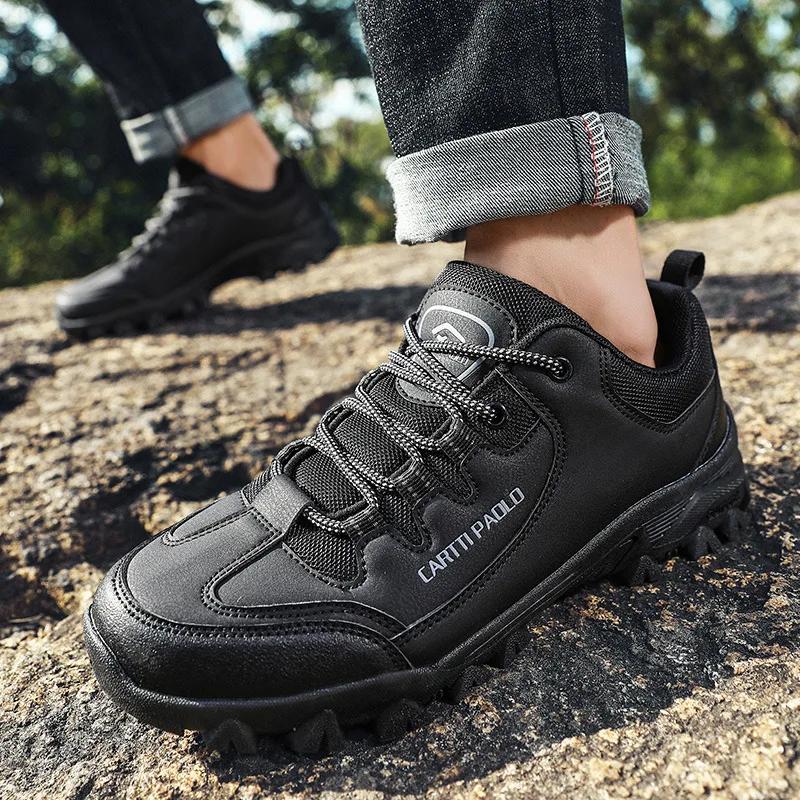 Hot Sale Fashion Brown Trekking Sneakers Men Breathable Mens Hiking Shoes Big Size 46 Anti-slip Travel Sports Shoes Men Trainers