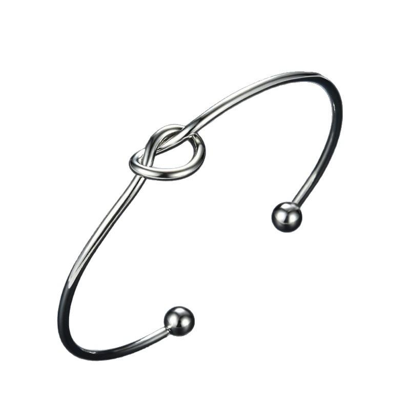 European and American love knot bracelet women DIY opening K gold and white gold hand jewelry kink