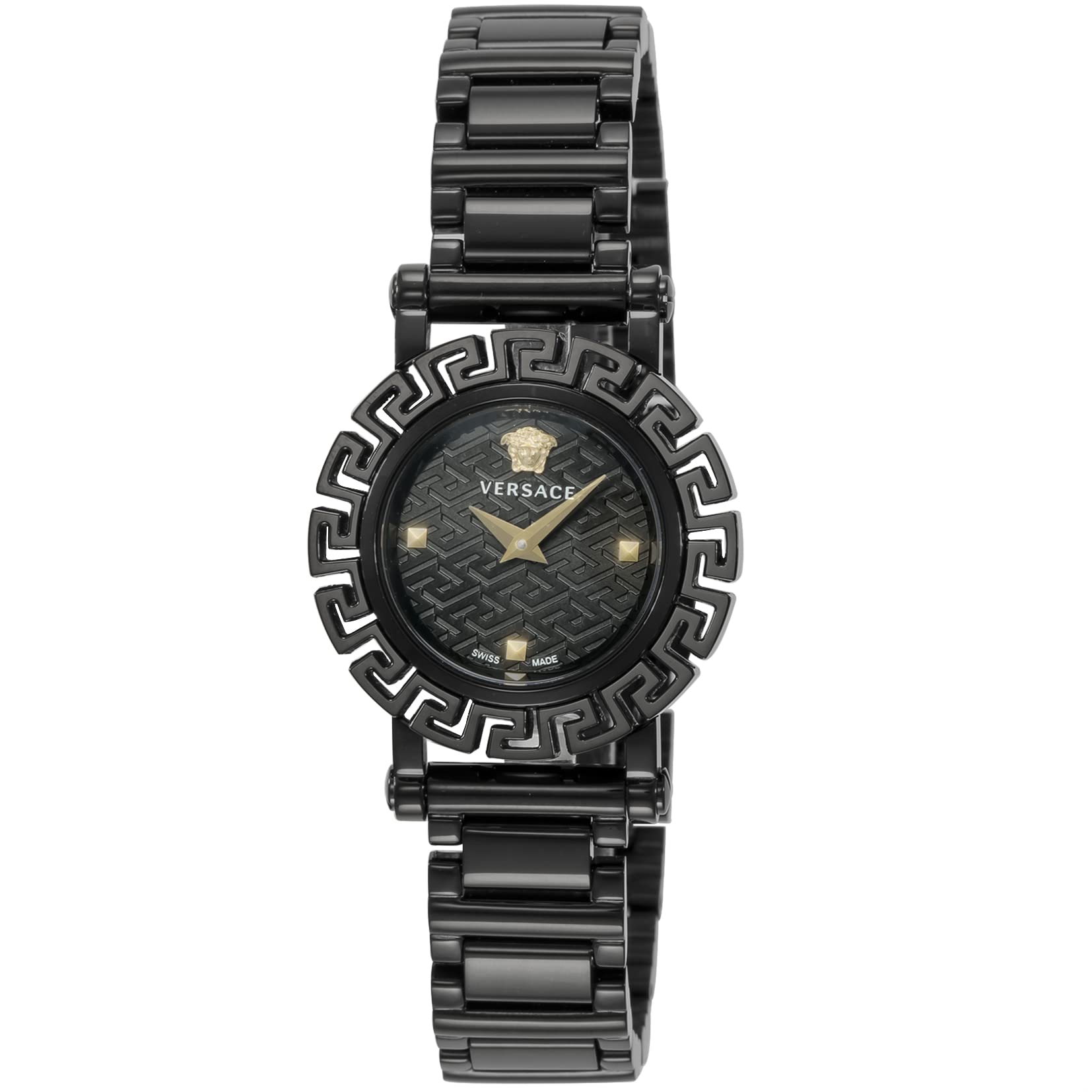 

Watch GRECA GLAM Black Dial Stainless Steel Sapphire Glass Quartz 30MM Swiss Watch VE2Q00522 [Versace] Women s [Item] чорний